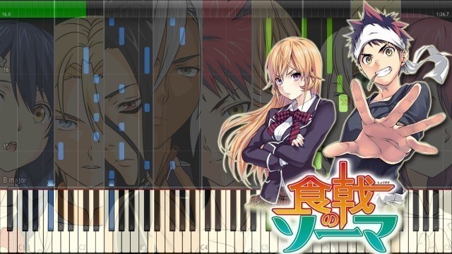 'Rising Rainbow | ライジングレインボウ  - Shokugeki No Souma OP 2 | 食戟のソーマ OP2 [Piano Tutorial +Midi | Sheet]'