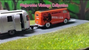 'Majorette Vintage Collection Volkswagen T1 Combi Trailer Van Food Truck Diecast Cars Toy/Model'