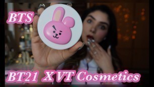 'Testing BTS Makeup ( BT21 X VT Cosmetics) Yay 