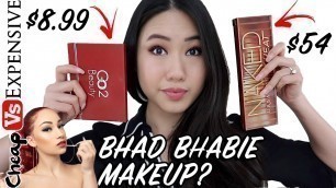 'Bhad Bhabie Makeup VS Urban Decay Naked Heat | Cheap VS Expensive Eyeshadow | Copycat Beauty Review'