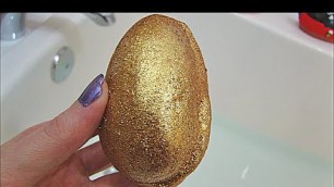 'LUSH Cosmetics GOLDEN EGG Bath Bomb Melt DEMO Easter 2015 + UNDERWATER VIEW'