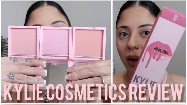 'TRYING THE NEW KYLIE COSMETICS || KYLIE COSMETICS AT MECCA REVIEW || WINTER KISSED BLUSH TUTORIAL'