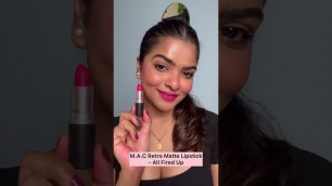 'Top 5 superstar lipsticks from M.A.C Cosmetics (on Indian skin) #shorts'