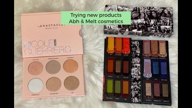 'Trying new products I Melt cosmetics Impulsive & Abh Nicole Guerriero Glow Kit'