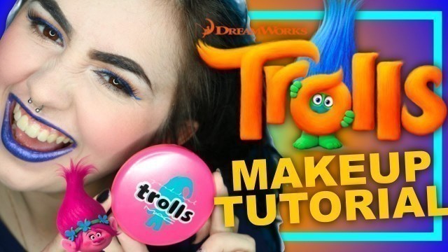 'TROLLS MAKEUP TUTORIAL! | GLITTER LIPS AND WING | CAITO POTATOE'