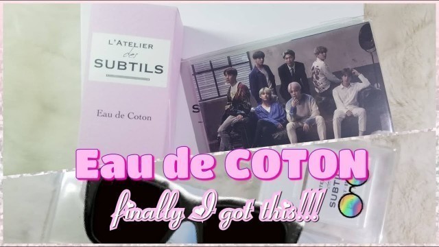 'BTS x VT L\'Atelier des Subtils Eau de COTON [Jin Version] | Unboxing'