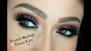 'Purple Makeup for Brown Eyes | Eye Makeup Tutorial'