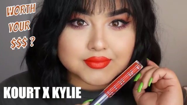 'KOURT X KYLIE Velvet Liquid Lipstick Swatches! | ALL 3 Lip Swatches'