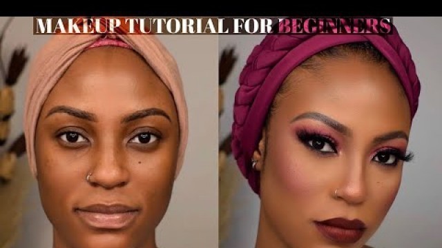 'STEP BY STEP IN DEPTH FULL FACE MAKEUP TUTORIAL FOR BEGINNERS #woc #poc #darkskin #brownskin'