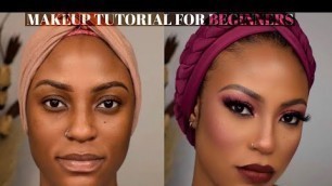 'STEP BY STEP IN DEPTH FULL FACE MAKEUP TUTORIAL FOR BEGINNERS #woc #poc #darkskin #brownskin'