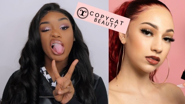 'TRYING BHAD BHABIE\'S MAKEUP ! COPYCAT BEAUTY | THE TEA SIS!!!'