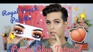 'Peachy Glow Tutorial | Kylie Cosmetics Royal Peach Palette | Review & Tutorial'