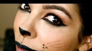 '(EASY) Halloween Makeup Tutorial: Kitty Cat'