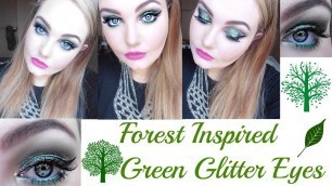 '♥ Forest inspired Glitter Green Eyes. ♥ The Balm, Napoleon Perdis & Australis'