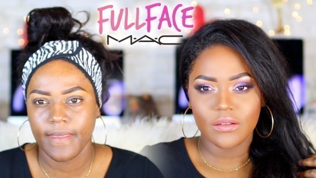 'M.A.C MAKEUP TUTORIAL ON BLACK WOMEN | ONE BRAND TUTORIAL on Dark Brown Skin | WOC'