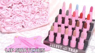 'NEW JEFFREE STAR COSMETICS VELVET TRAP LIPSTICK SWATCHES'