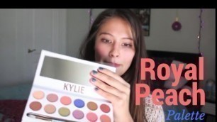 'Kylie Jenner Royal Peach Palette Unboxing/ Tutorial'