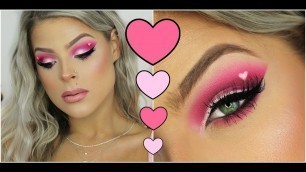 'Valentines Day HEART eyes makeup tutorial | Valerie pac'