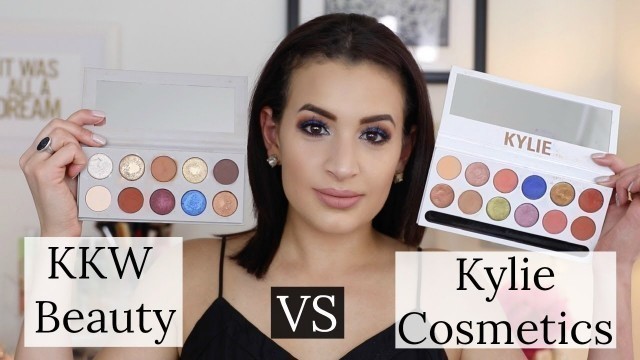 'KKW Beauty x Mario Palette VS Kylie Cosmetics Peach Palette'