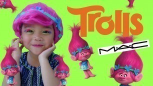 'Trolls Poppy Makeup Tutorial & BLIND BAGS w/ MAC Makeup! I Uh Oh Coco'