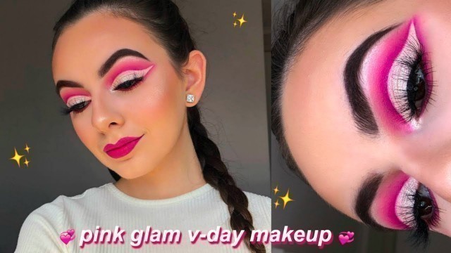 'PINK VALENTINE\'S DAY GLAM TUTORIAL! | ft. Morphe X James Charles palette!!'