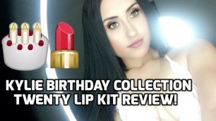 'KYLIE COSMETICS BIRTHDAY COLLECTION | TWENTY LIP KIT FIRST IMPRESSION! | Danielle Materra'