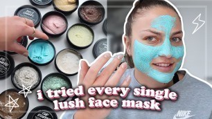 'i tried every single LUSH face mask and this happened'