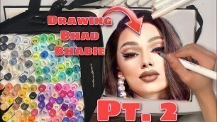 'Drawing Bhad Bhabie (Danielle Bregoli) Pt.2 cover for Contrast Magazine'