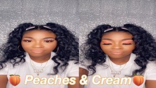 'Peaches & Cream Makeup | Morphe 3503 Fierce By Nature | Jaclyn Hill Palette'