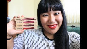 'Stila Cosmetics Stay All Day Liquid Lipstick Swatch + mini review @tracyannx3'