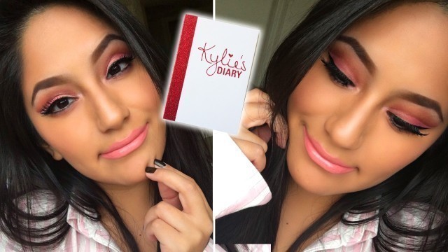 'NEW Kylie\'s Diary Palette Eye Makeup Tutorial!  KYLIECOSMETICS Valentine\'s Day Collectio'