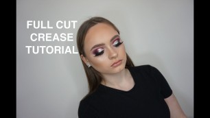 'FULL CUT CREASE TUTORIAL! James Charles/Morphe/Peaches & Cream'