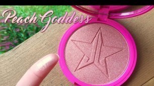 'Peach Goddess Skin Frost by Jeffree Star Cosmetics Swatch + Review'