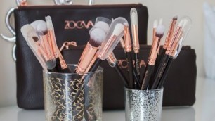 'Zoeva Pack Of 15 Makeup Brushes Set Rose Gold'