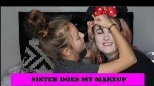 'LITTLE SISTER DOES MY MAKEUP TAG| Just Meg'