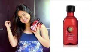 'Shampoo For Dull Hair | *NEW* THE BODY SHOP STRAWBERRY CLEAR GLOSSING SHAMPOO AND CONDITIONER REVIEW'