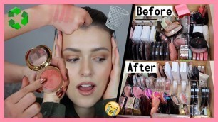 'BLUSHER DECLUTTER! Swatches, Collection, Organisation | Makeup with Meg'
