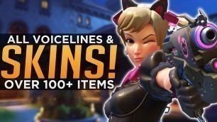 'Overwatch: All NEW Skins, Emotes & Voice Lines! - 100+ Cosmetics!'