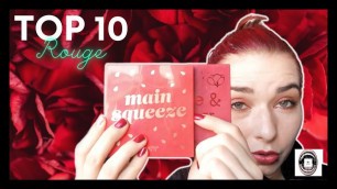 'MON TOP 10 DE PALETTES ROUGES ! AVEC #COLOURPOP #KARABEAUTY #NYX ET #ZOEVACOSMETICS'