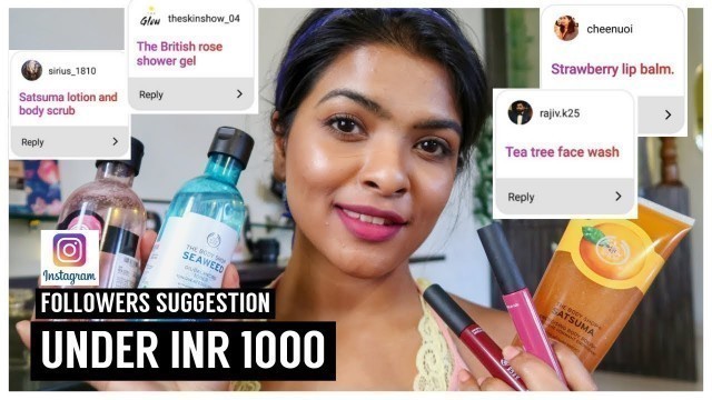 'The Body Shop Skin Care / Makeup Haul Under INR 1000 | My Instagram Followers PICKS | 2019-2020'