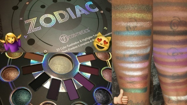 'BH Cosmetics \'Zodiac\' Eyeshadow Palette - LIVE SWATCHES | WOC /POC'