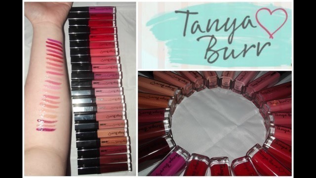 'Tanya Burr Lipgloss Review and Demo Swatches - Entire Collection'