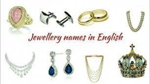 'Learn Jewellery Vocabulary | Vocabularies on Cosmetic & Jewellery | Cosmetics names in English'