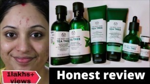 'I tried Body shop Tea-tree Range Skincare Routine For 1 month || Acne prone/oily skin || Review ||'