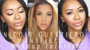 'Nicole Guerriero Inspired ♡ Golden Glam Makeup Tutorial (Medium/Dark Skin) || FashionablyFayy'