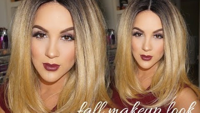 'Fall Makeup Look | Wine Colored Eyes + Lips'