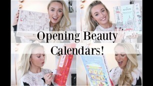 'Opening Beauty Advent Calendars!  |   Charlotte Tilbury, The Body Shop, Clarins & More!'