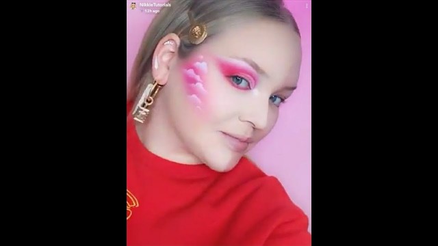 'NikkieTutorials Films With The Kylie Cosmetics Valentines Collection | SnapChat Story'