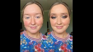 'Full face of Peaches and Cream make-up and pigments'