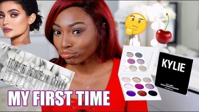 'MY FIRST TIME TRYING KYLIE COSMETICS, BREAKING MY KYLIE VIRGINITY!'